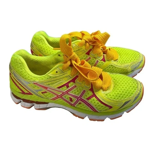 Asics GT 2000 Neon Yellow Pink Women’s Running Shoes Size 7.5 Athletic Trainers - Picture 10 of 15